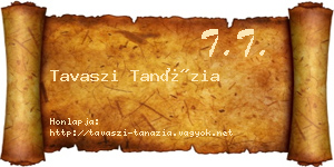 Tavaszi Tanázia névjegykártya